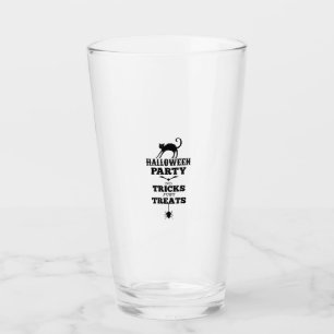 Halloween party no treats just tricks funny shirt glass