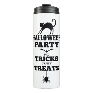 Halloween party no treats just tricks funny shirt thermal tumbler