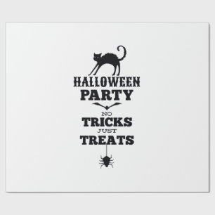 Halloween party no treats just tricks funny shirt wrapping paper