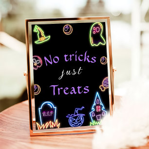 Halloween Party No Trick Just Treats Sign