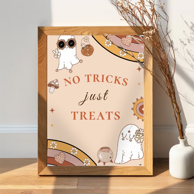 Halloween Party No Trick Just Treats Sign (Creator Uploaded)