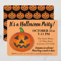 Halloween Party Orange Jack o' Lantern Pumpkin