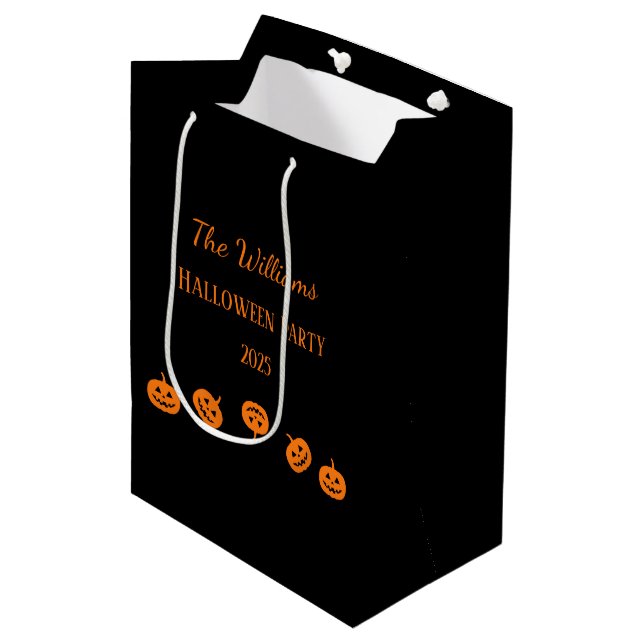 Halloween Party Orange Pumpkins Gift Bag (Front Angled)