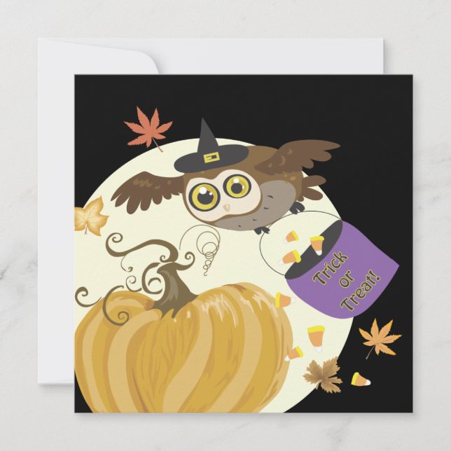Halloween Party Owl Invitations (Front)