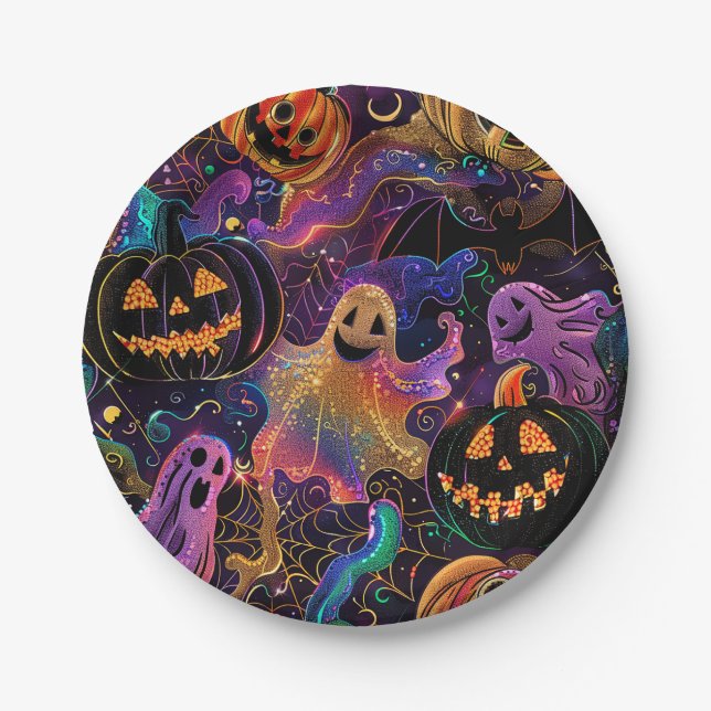 Halloween Party Paper Plate (Front)