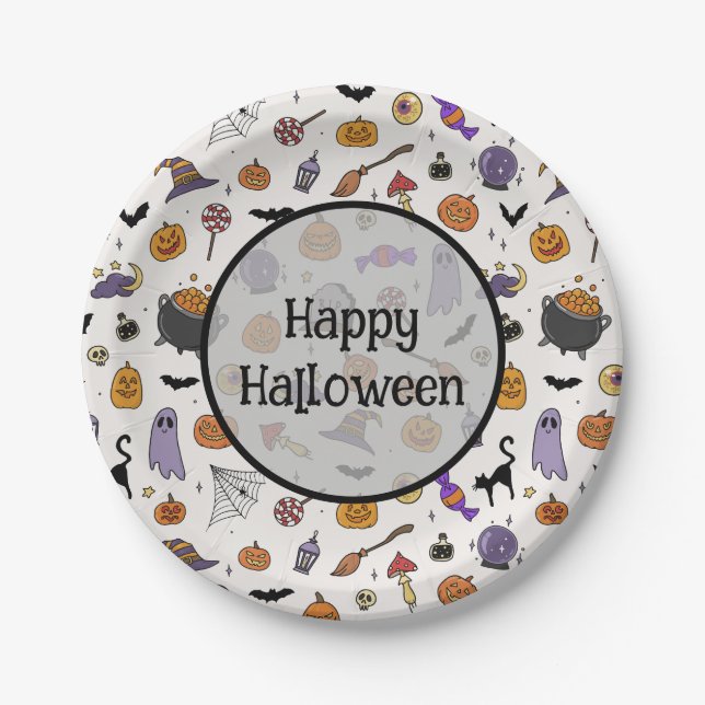 Halloween Party Paper Plate (Front)