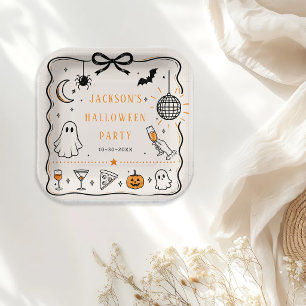 Halloween party paper plate
