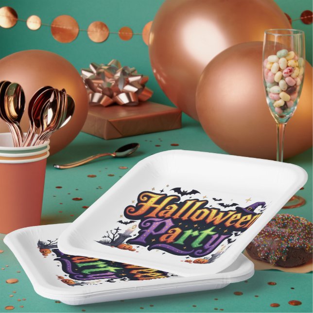 Halloween Party Paper Plate (Multi)