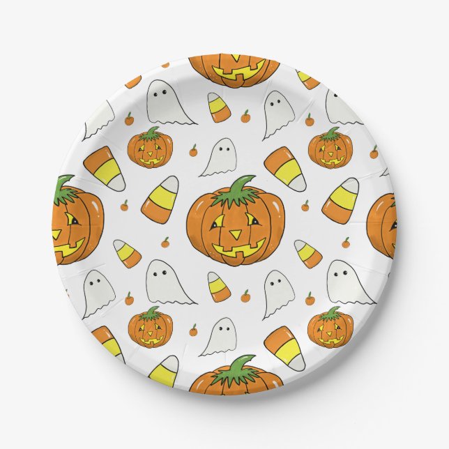 Halloween Party Paper Plates (Front)