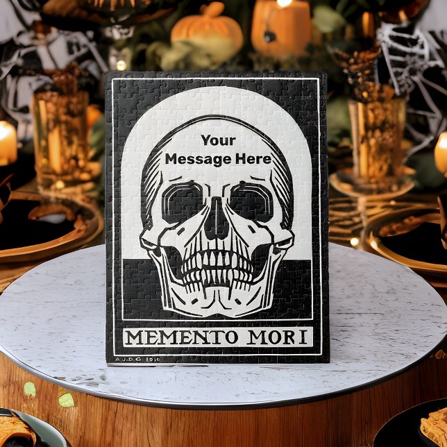Halloween Party Personalised Skeleton Birthday Jigsaw Puzzle (Creator Uploaded)