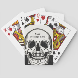 Halloween Party Personalised Skeleton Birthday Playing Cards