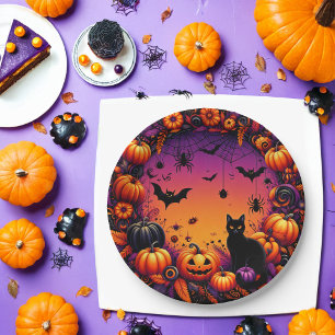 Halloween Party Plates: Spooky and Festive Design Paper Plate