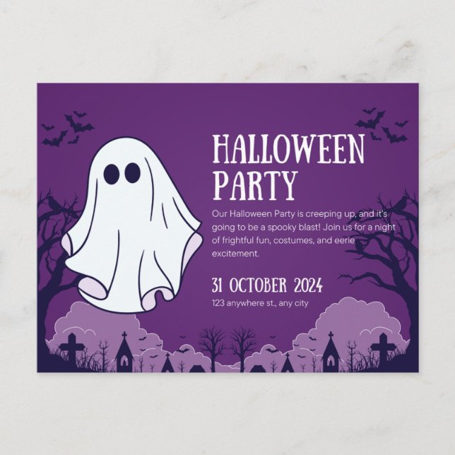 Halloween Party Post card (Front)