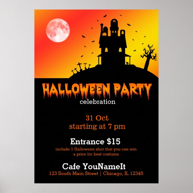 Halloween Party Poster (Front)