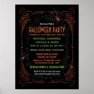 Halloween Party Poster 12 x 16