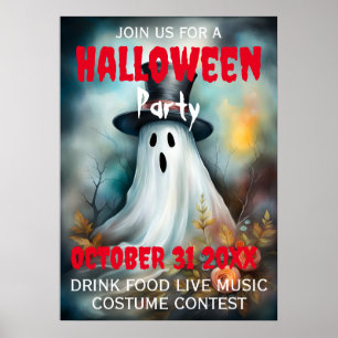Halloween Party Poster Invitation