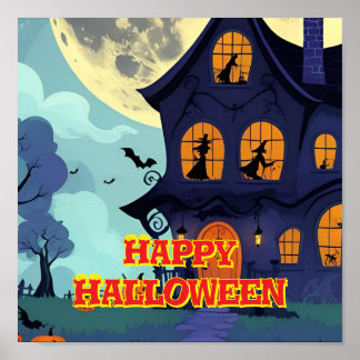 Halloween party poster wall poster 