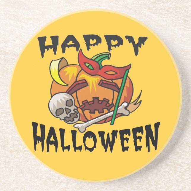 Halloween Party Pumpkin Coaster (Front)