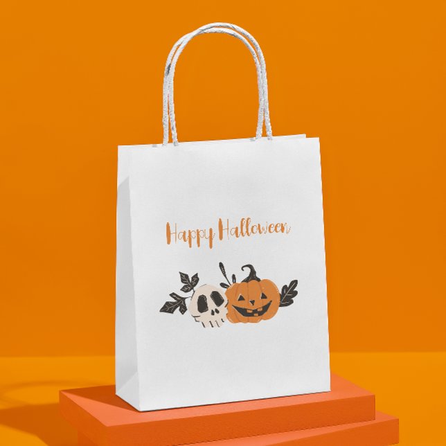 Halloween Party Pumpkin Medium Gift Bag (Creator Uploaded)
