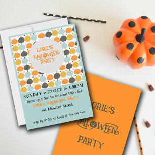 Halloween Party Pumpkin Patch Custom Invitation