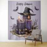 Halloween Party Purple Candles Bats Spooky Scary Tapestry<br><div class="desc">Halloween Party Purple Candles Bats Spooky Scary Tapestry. Unique,  beautiful,  stylish design. Easy to be personalised. Font style,  size and colours can be changed. Matching items are available.</div>