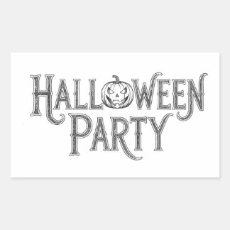 Halloween Party Rectangular Sticker
