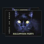 Halloween Party Scary Black Cat Horror Night Invitation<br><div class="desc">Halloween Party Scary Black Cat Horror Night Invitation. Unique,  beautiful,  stylish design. Easy to be personalised. Font style,  size and colours can be changed. Matching items are available.</div>