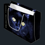 Halloween Party Scary Black Cat Horror Night Large Gift Bag<br><div class="desc">Halloween Party Scary Black Cat Horror Night Large Gift Bag. Unique,  beautiful,  stylish design. Easy to be personalised. Font style,  size and colours can be changed. Matching items are available.</div>