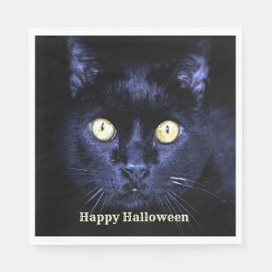 Halloween Party Scary Black Cat Horror Night Napkin