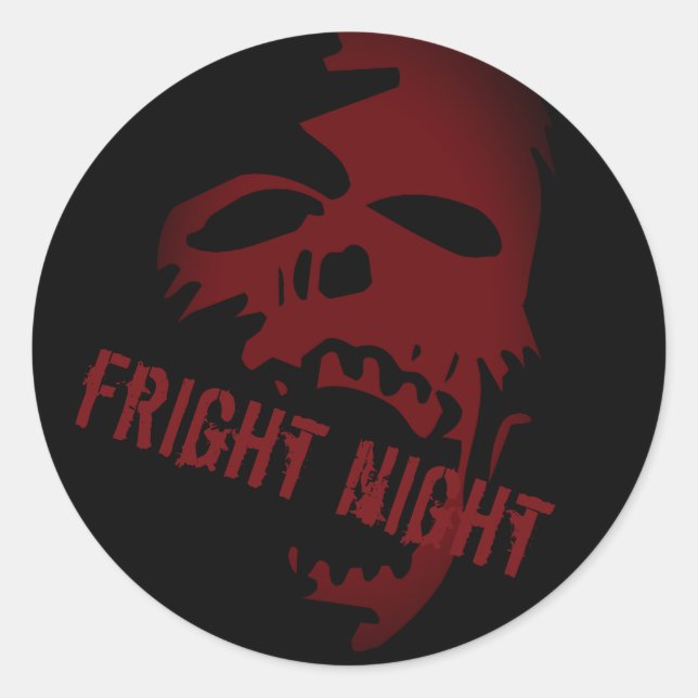 Halloween Party Scary Red Skull Goth Sticker (Front)