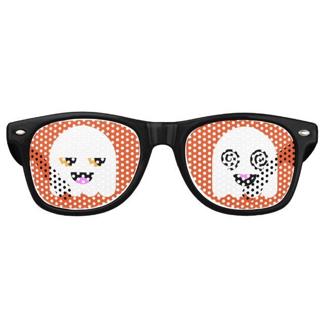 Halloween Party Shades: Cute Ghosts Retro Sunglasses (Front)