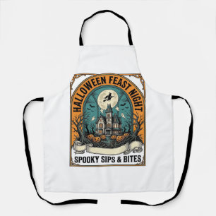 Halloween Party Shirt Spooky Feast Haunted House_1 Apron