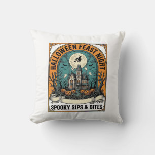 Halloween Party Shirt Spooky Feast Haunted House_1 Cushion