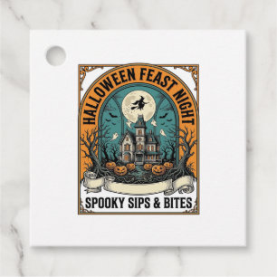Halloween Party Shirt Spooky Feast Haunted House_1 Favour Tags