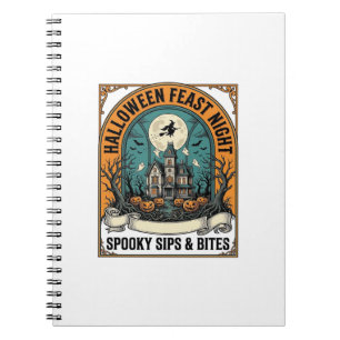 Halloween Party Shirt Spooky Feast Haunted House_1 Notebook