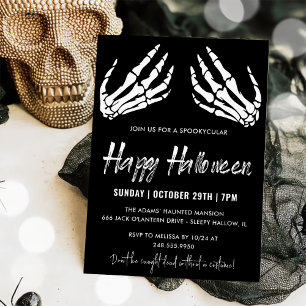 Halloween Party Skeleton Halloween Party Invitation