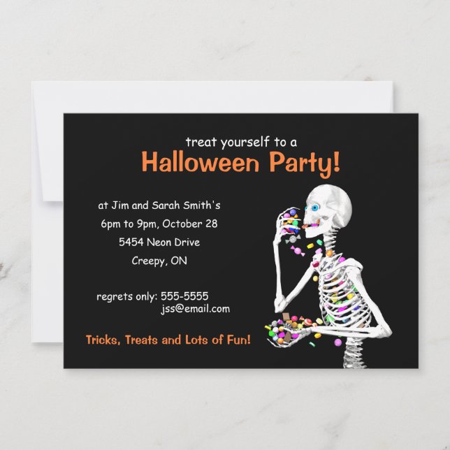 Halloween Party Skeleton Invitation (Front)