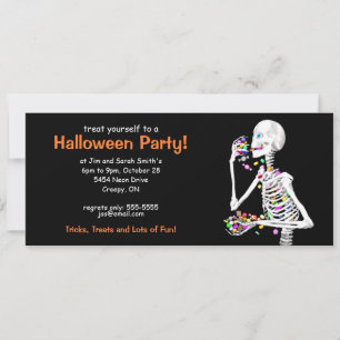 Halloween Party Skeleton Invitation