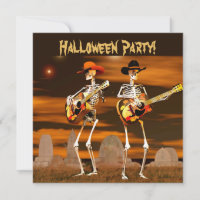 Halloween Party Skeleton Musicians