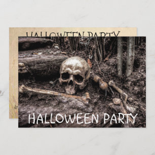 Halloween Party Skull Invitation Personalised