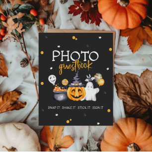 Halloween Party Spooky Birthday Guestbook Sign