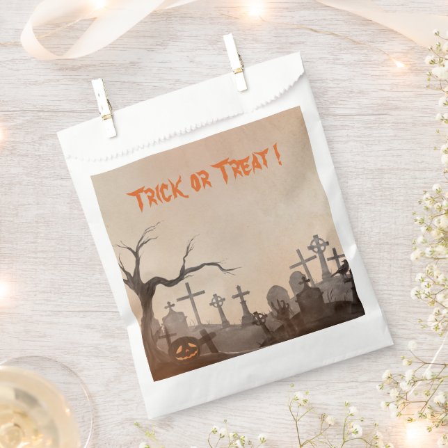 Halloween Party Spooky Cemetery Favour Bag (Clipped)