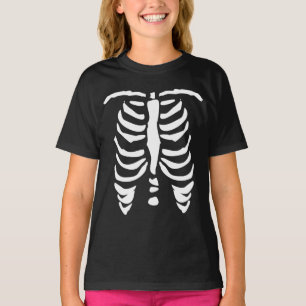 Halloween party spooky ribcage skeleton bones kids T-Shirt