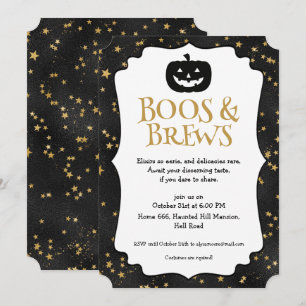 Halloween Party Stars Pattern Invitation