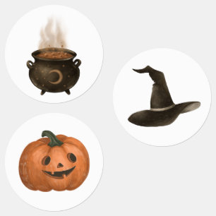Halloween party sticker set