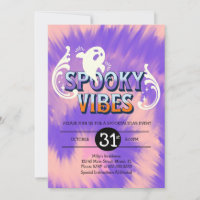 Halloween Party Tie Dye Ghost Spooky Vibes
