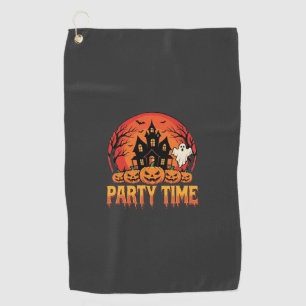 Halloween Party Time Ghost Pumpkin Design_1 Golf Towel