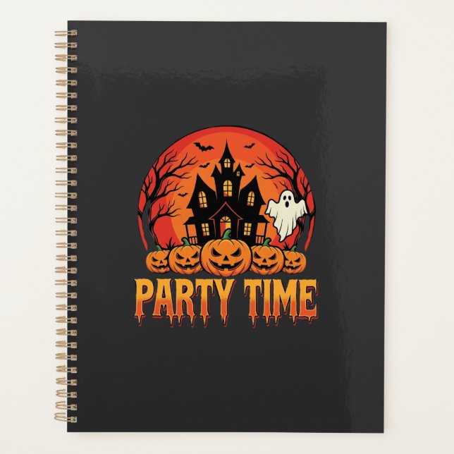 Halloween Party Time Ghost Pumpkin Design_1 Planner (Front)