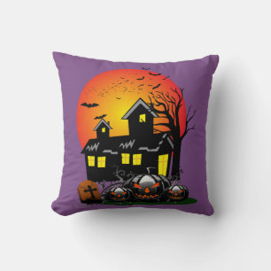 Halloween Party Time in Purple Cushion