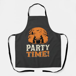 Halloween Party Time Witch Cauldron Design_1 Apron